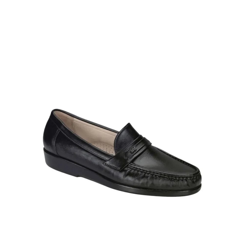 SAS Loafers NEW Ace Slip On Comfort Penny Handsewn Leather Black Size 9.5 W